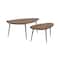 Hello Honey® Mid-Century Modern Wood & Metal Organic Shaped Nesting Table Set